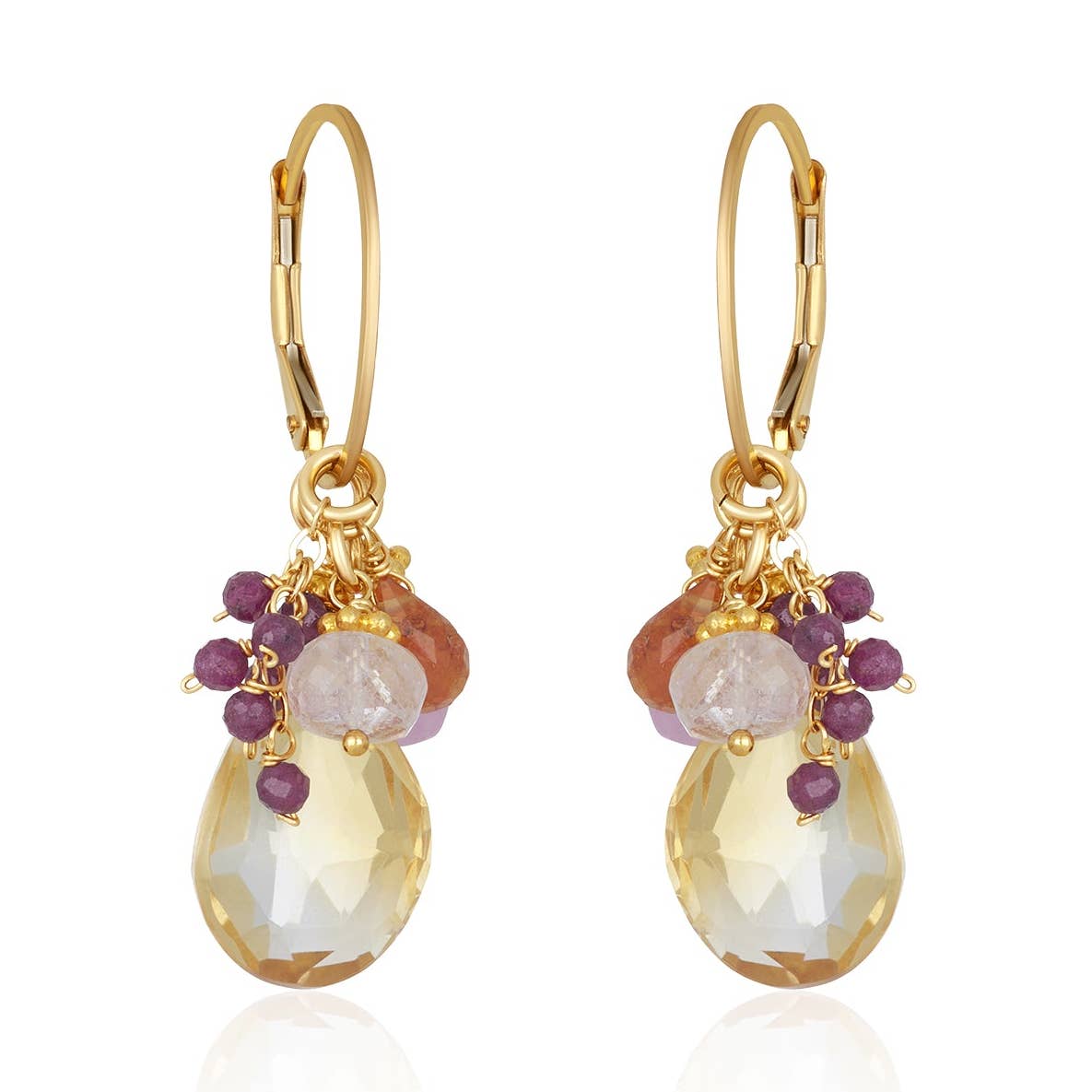 Image of Up/Downtown Earrings in Citrine by Mabel Chong