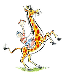 Boy Riding A Giraffe by  Chris Robertson - Masterpiece Online