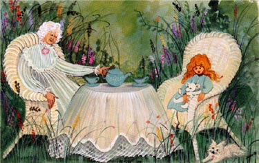 TEA FOR TWO by  P. Buckley Moss  - Masterpiece Online