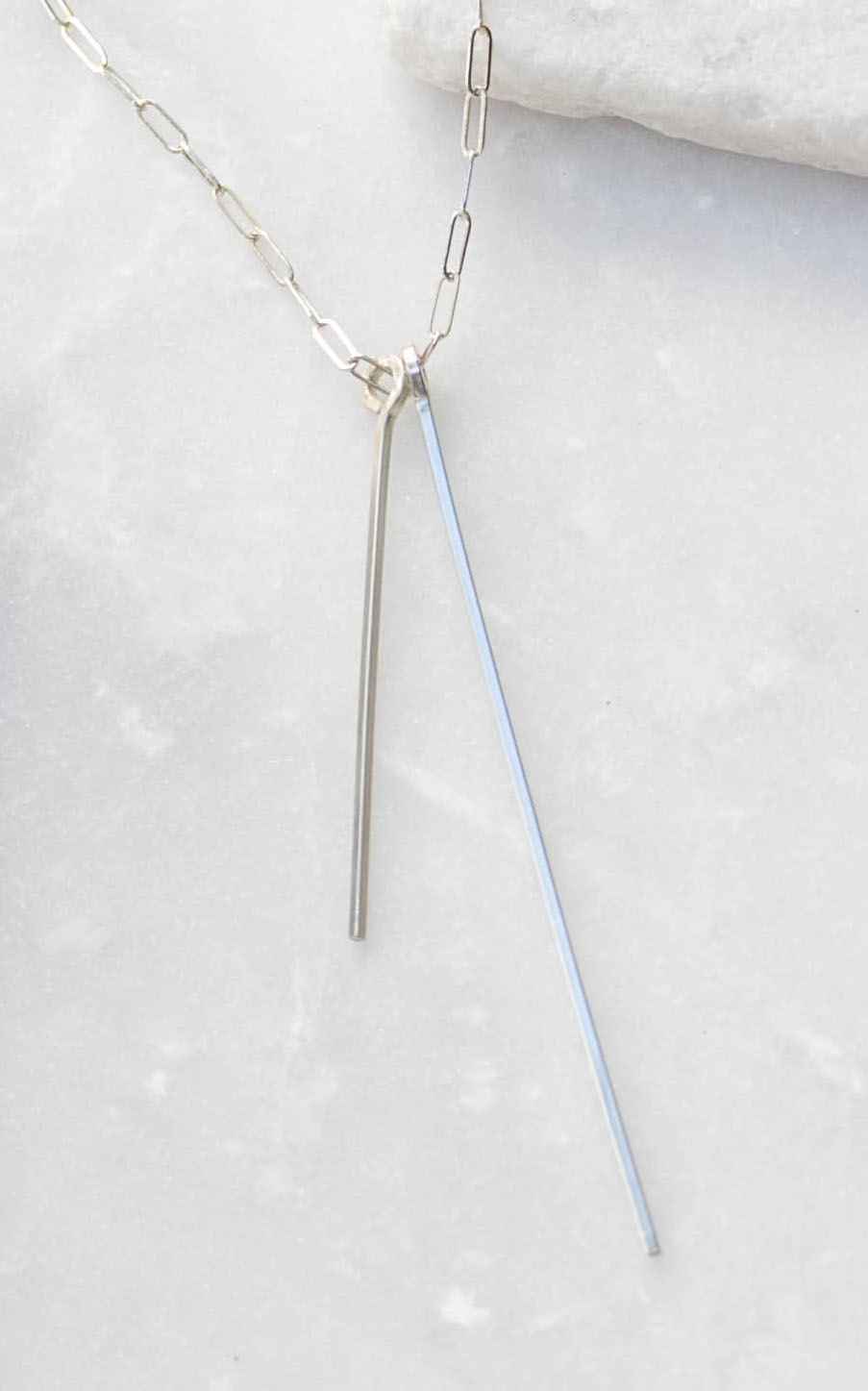 Sterling Double Bar Necklace