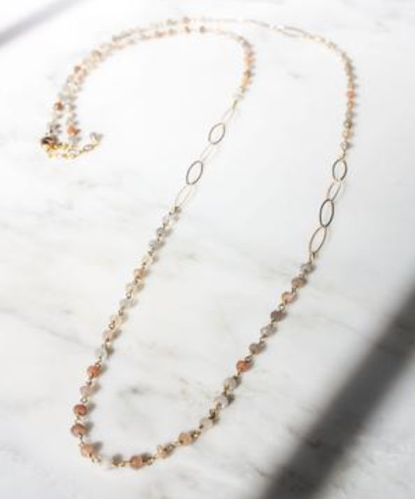 Kate Layering Necklace, Multi Moonstone