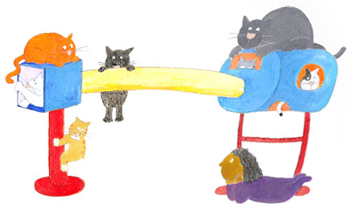 Cats Playing by  Barney Saltzberg - Masterpiece Online