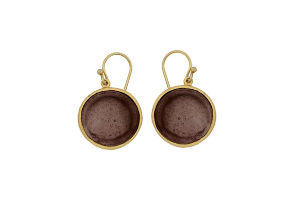 Image of Bubble Dainty Wire Earrings in Eggplant by Michael Vincent Michaud