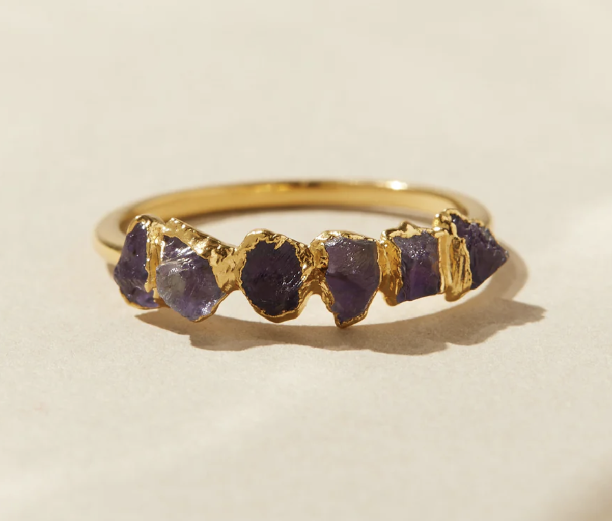 Iolite Whisper Ring Size 6 Gold