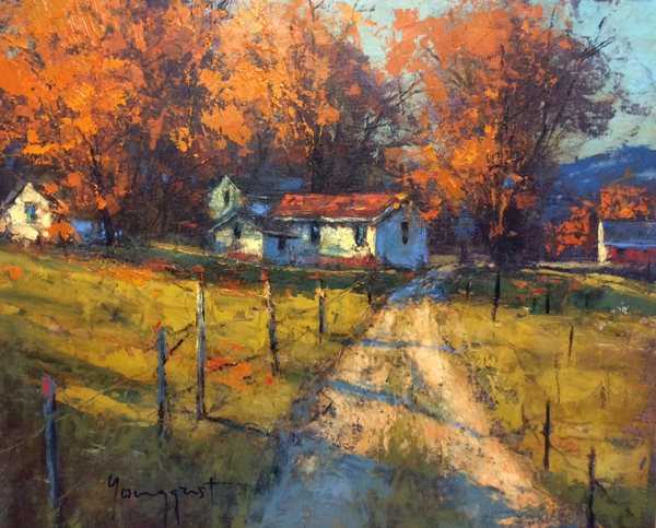 The Farm in Fall Colors by Romona Youngquist - Mockingbird Gallery