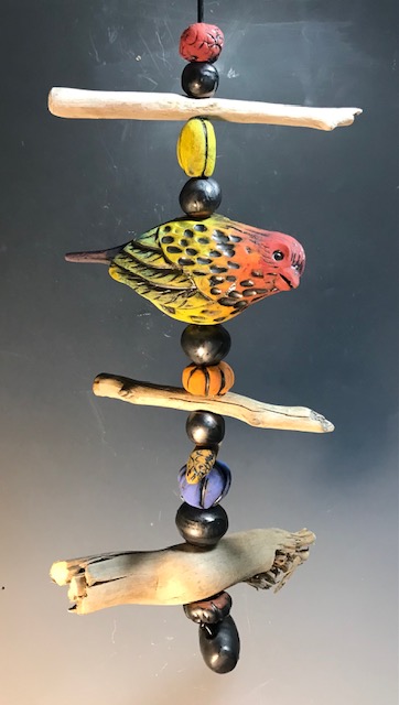 One Bird Hanging Totem