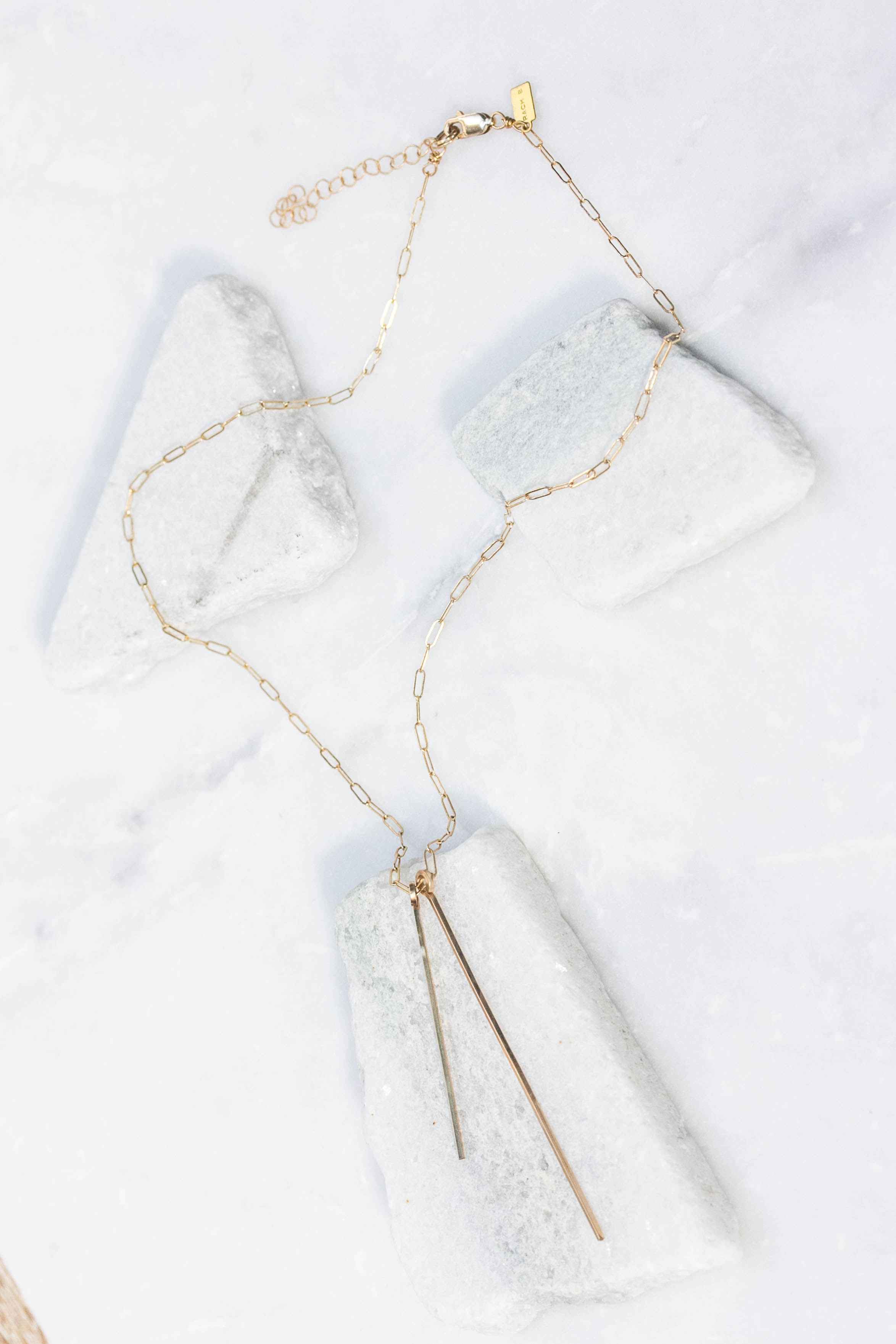 Image of Double Bar Necklace - 14k Gold Fill - Trunk Show by  RACH B Jewelry