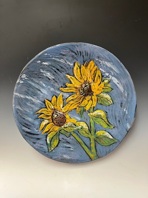 Image of Sunflower Plate by Nancy Briggs
