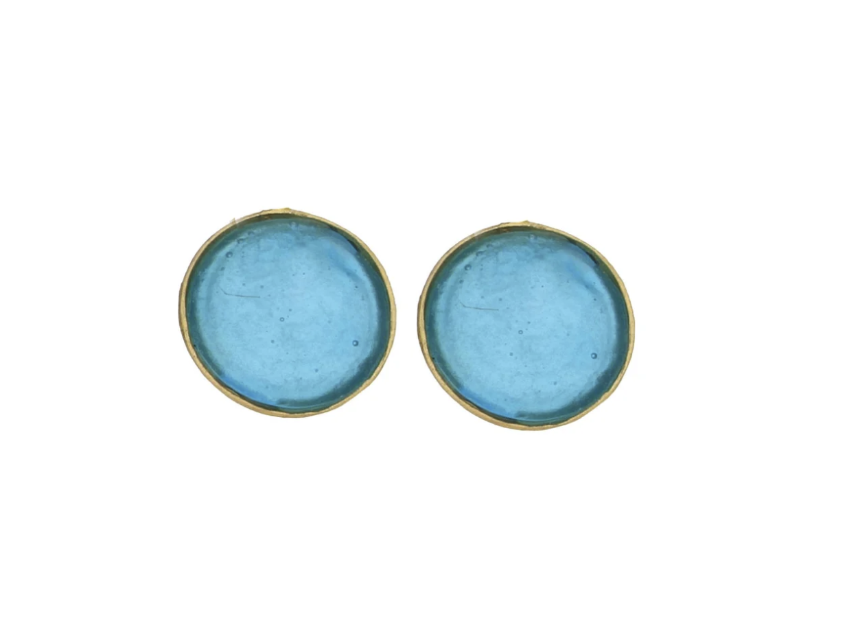 Bubble Post Earrings in Turquoise