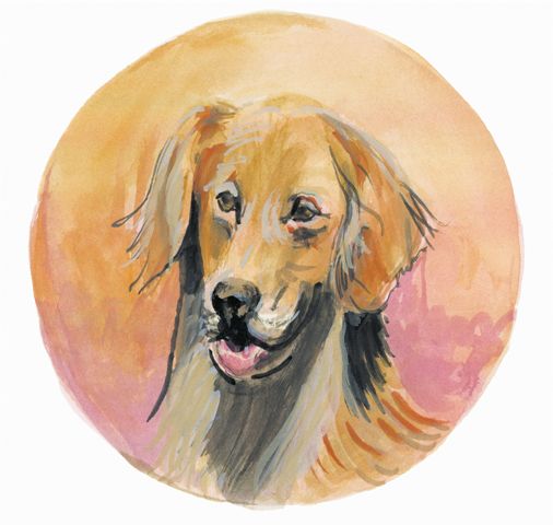 DOG - GOLDEN RETRIEVER by  P. Buckley Moss  - Masterpiece Online