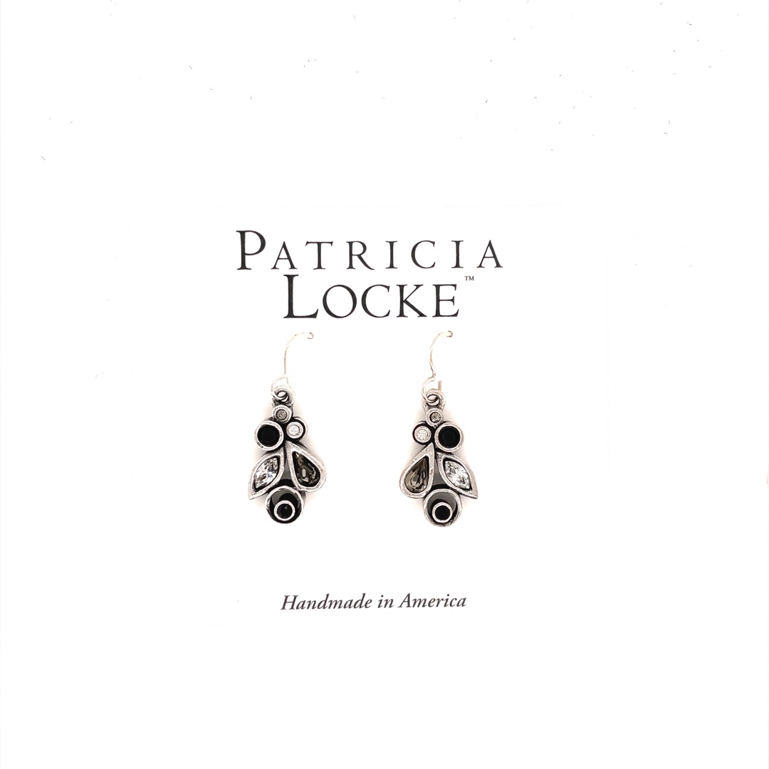Queen Bee Earrings in Silver, Black and White