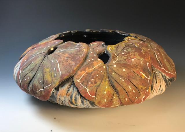 Image 1 for Brown Leaf Rim Bowl Brown Leaf Rim Bowl