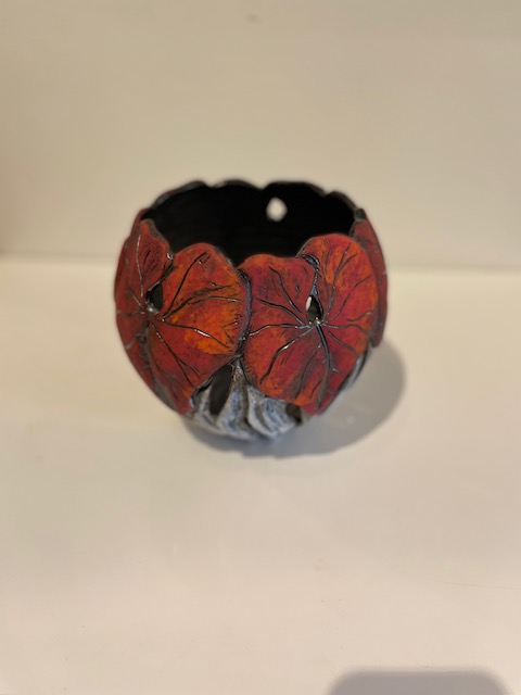 Image 1 for Red Leaf Rim Bowl Red Leaf Rim Bowl
