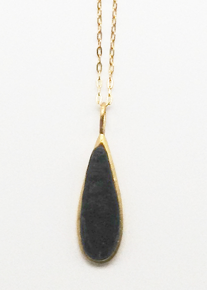 Image 1 for Thin Drop Pendant on Link Chain 16 Thin Drop Pendant on Link Chain 16
