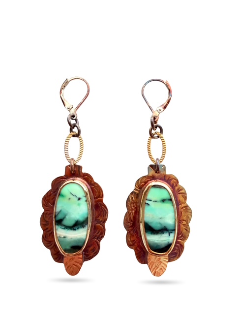 Image for West Java Opal Wood Earrings