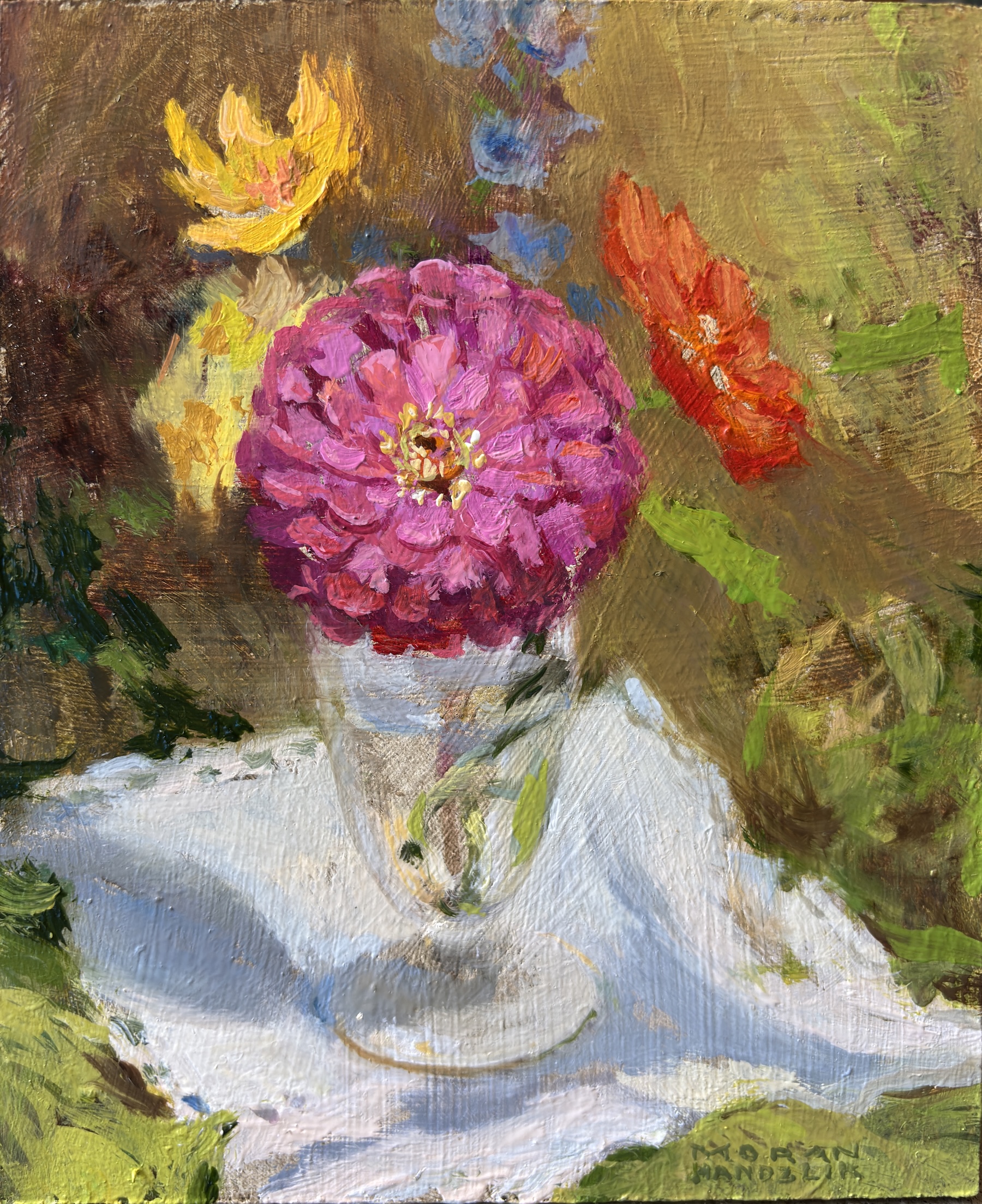 Image of Study Zinnias from the Garden by Bethann Moran-Handzlik