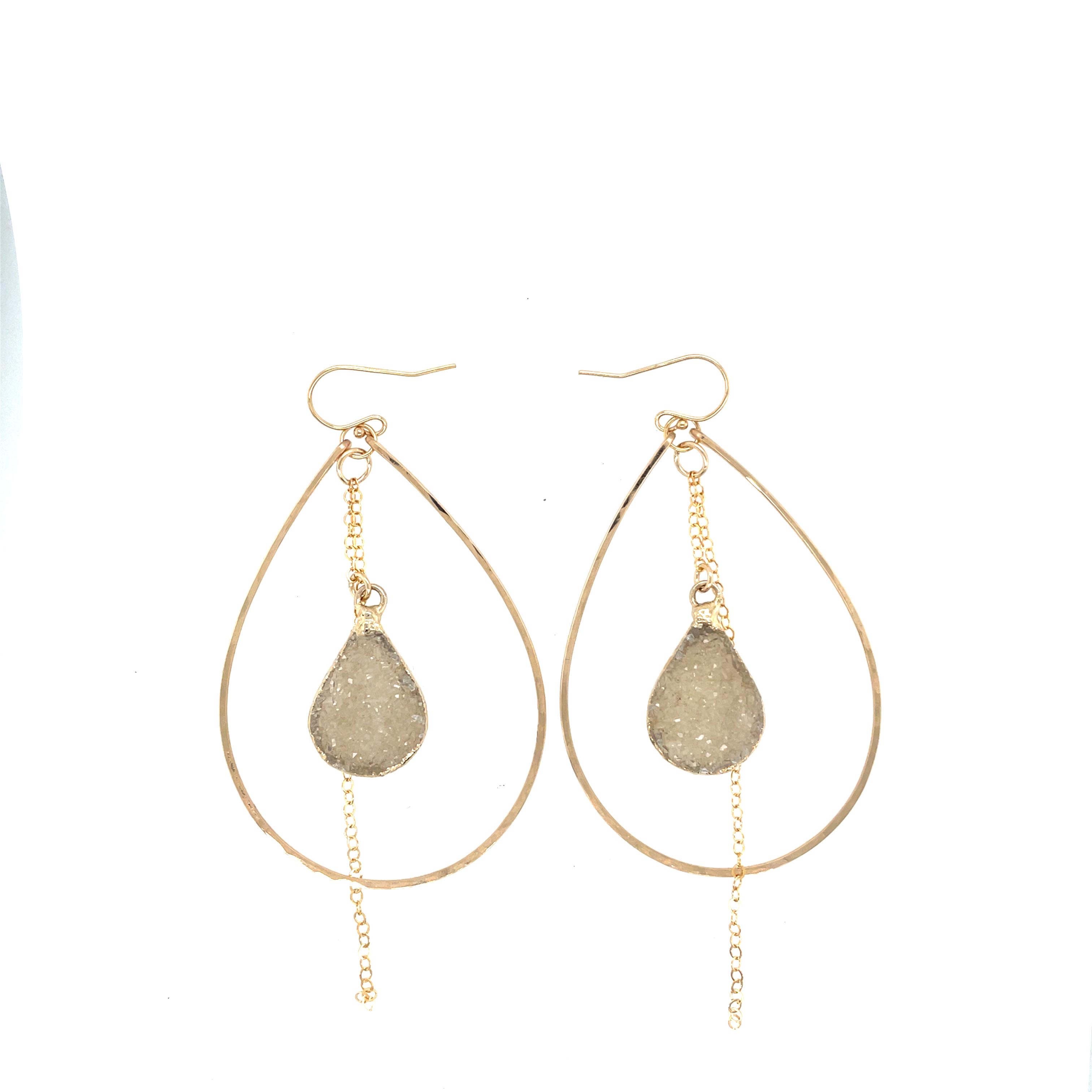 Image of Large Della Druzy Teardrop Earrings, Bright by Heather Bailey