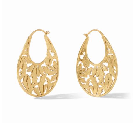 Gold Ivy Statement Hoops