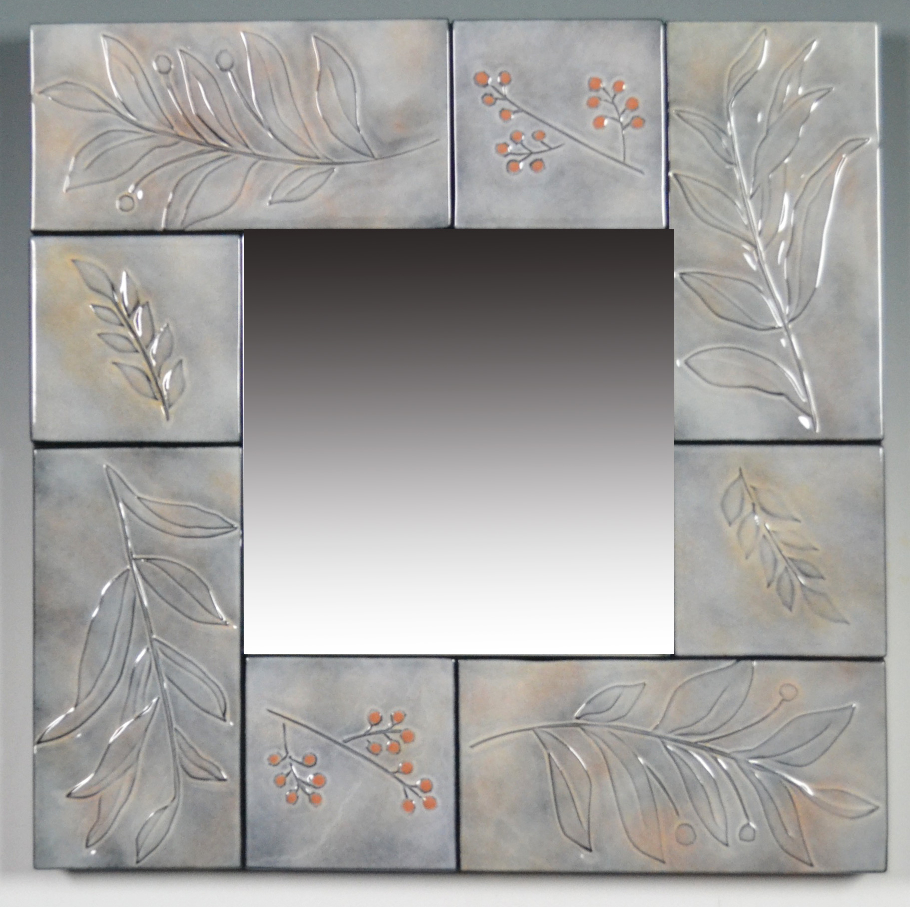 Image of Ferns & Leaves - Autumn Mirror by Kathleen Eggert