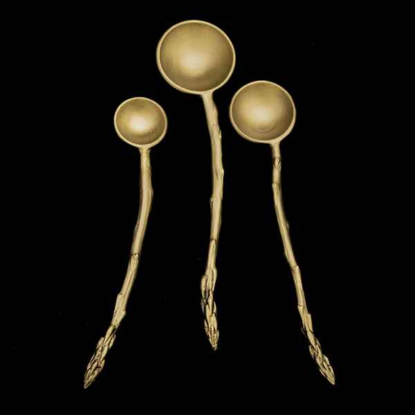 Asparagus Nesting Spoons (Set of 3)