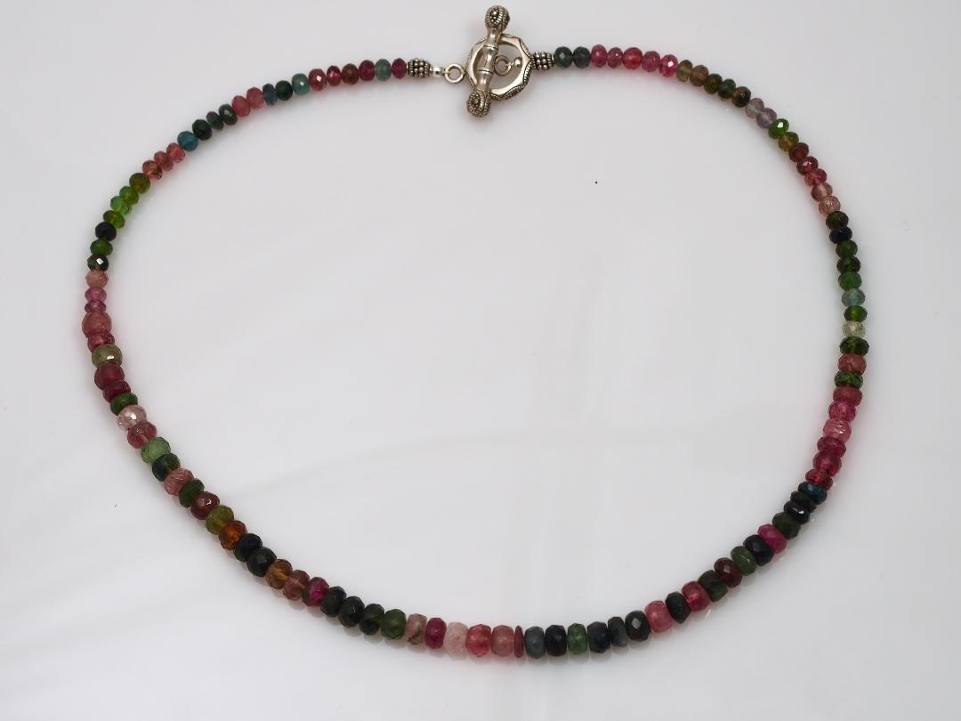 Image of Multi-Color Tourmaline/Sterling Necklace by Barbara Rand