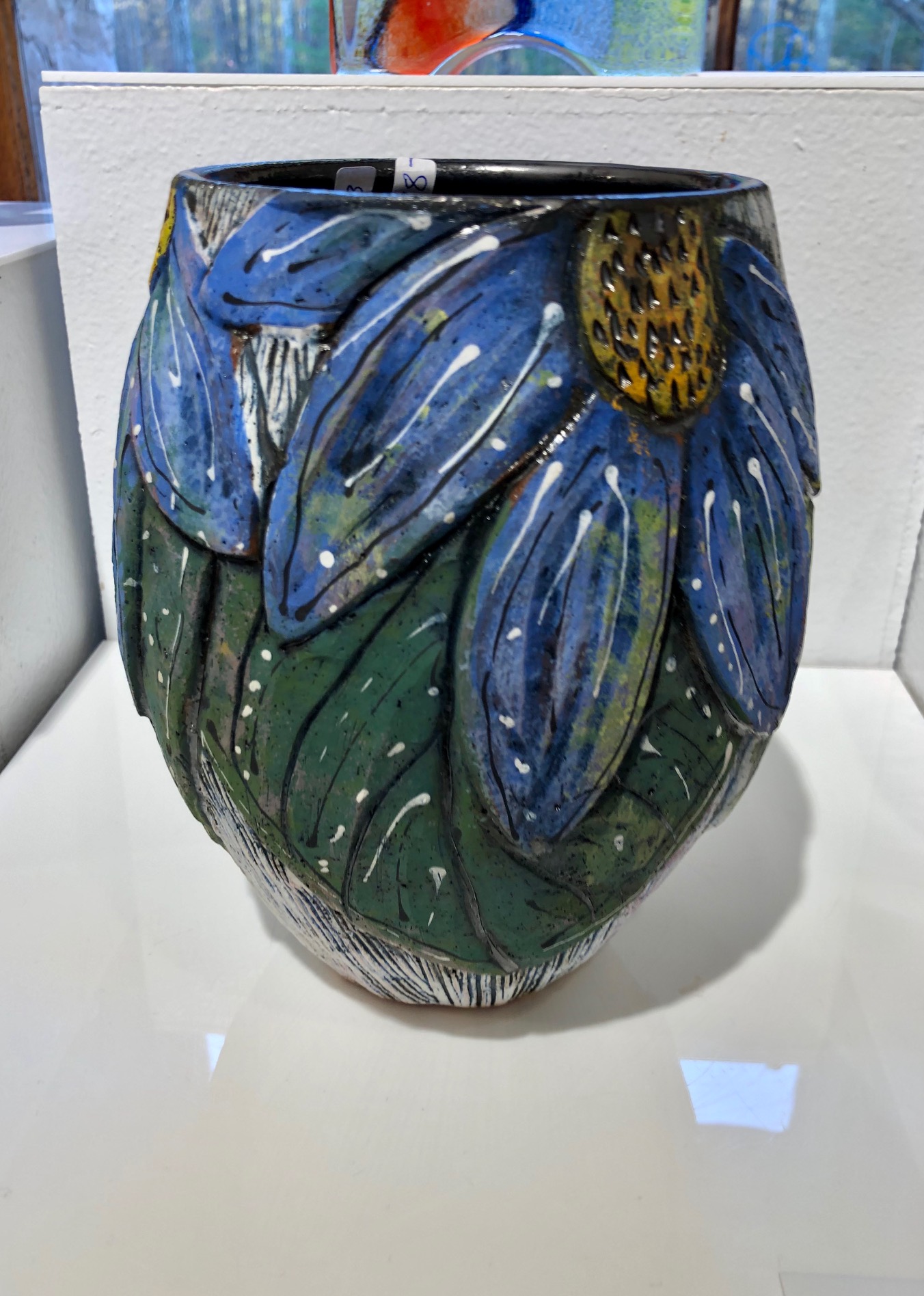 Floral Vase (blue & green)