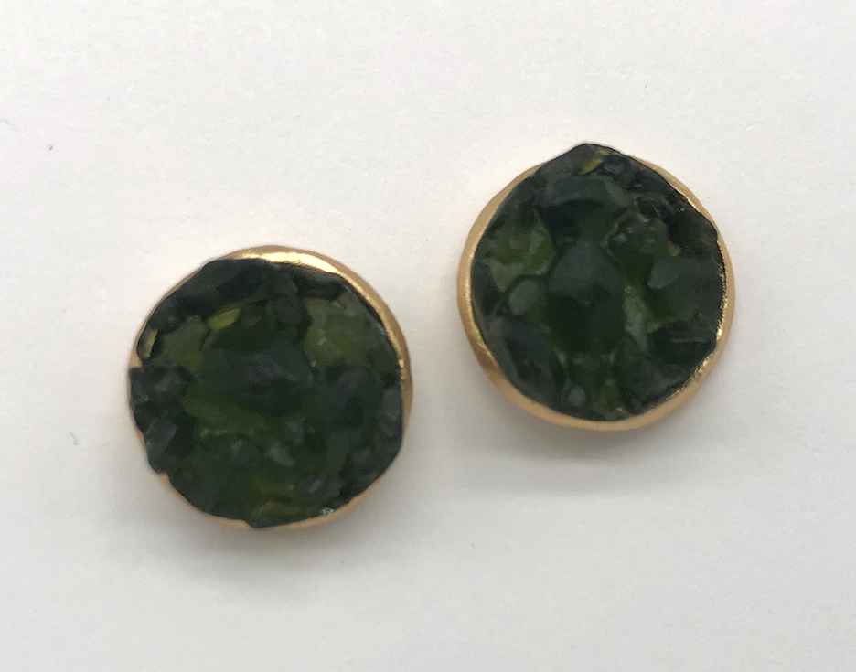 Image 1 for Crystal Medium Round Post Earrings 1/2 Crystal Medium Round Post Earrings 1/2