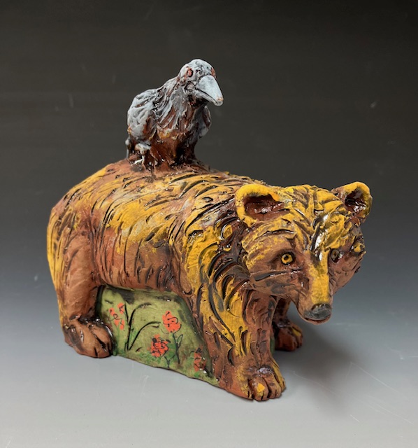 Image of Brown Bear and Raven by Nancy Briggs