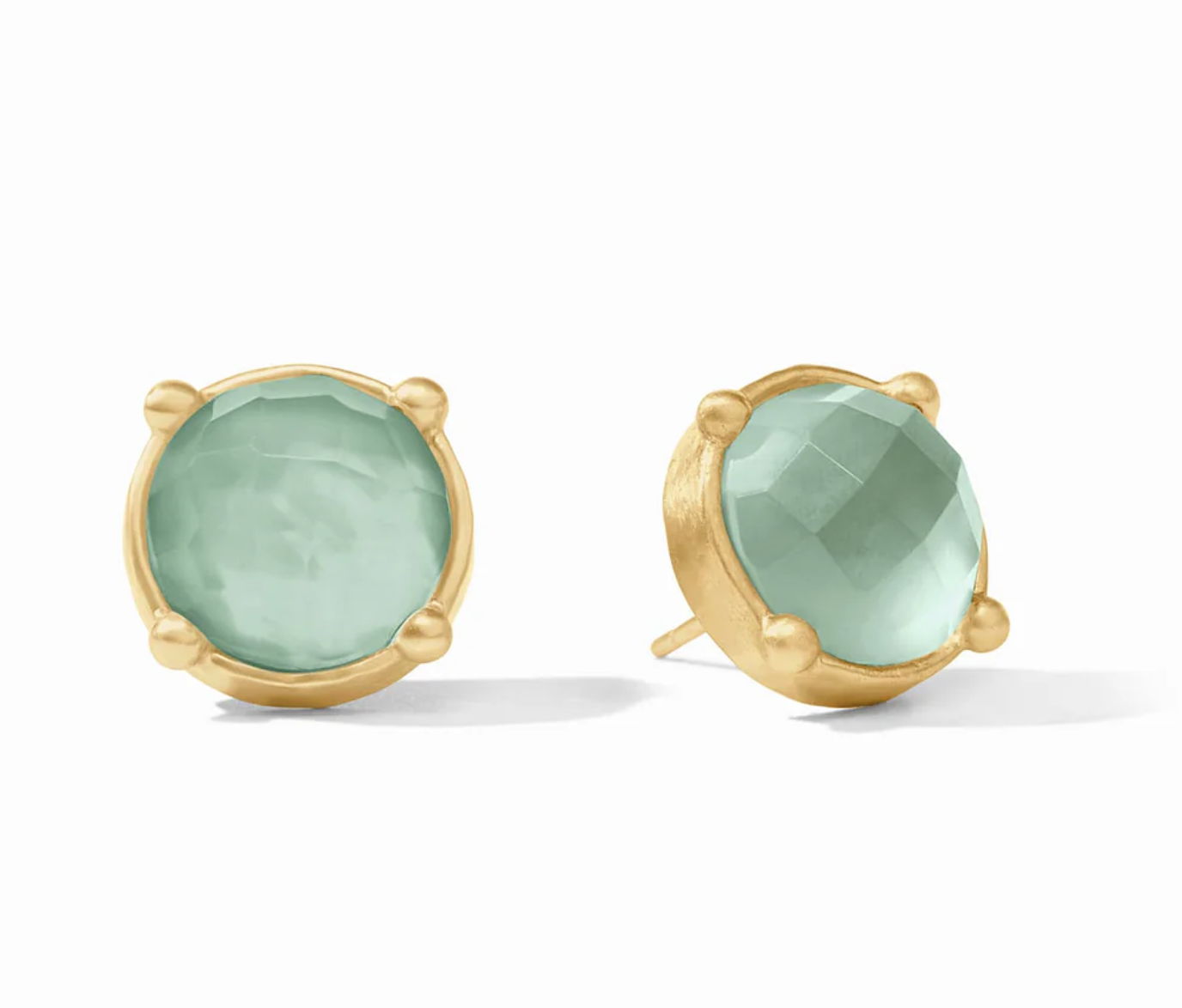 Image of Iridescent Aquamarine Blue Honey Studs by Julie Vos