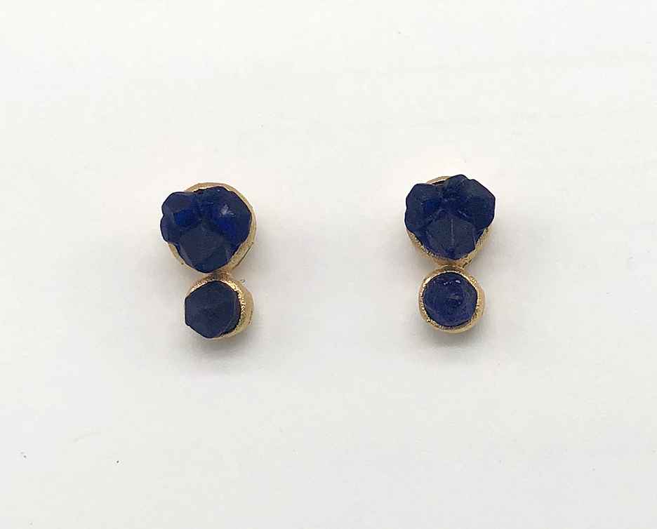 Image 1 for Crystal Small Double Round Drop Post Earring 1/2 Crystal Small Double Round Drop Post Earring 1/2