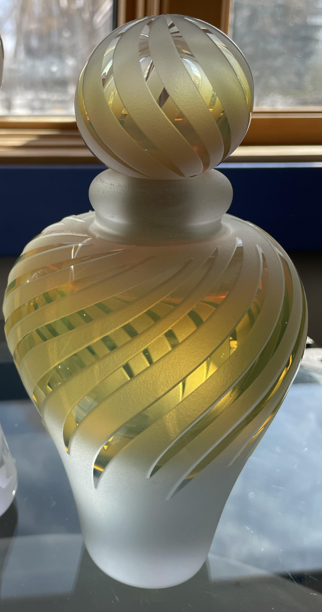 Image of Opaque Iris Yellow Bottle by Laurie Thal & Daniel Altwies