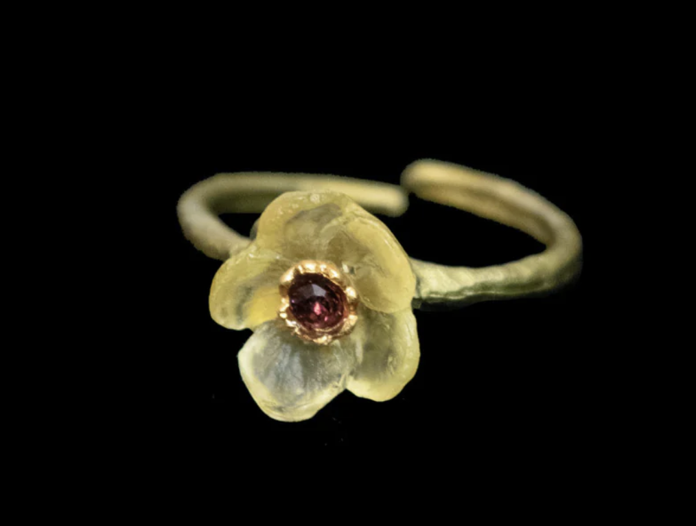 Image of French Bouquet Adjustable Ring - Yellow by Michael Michaud