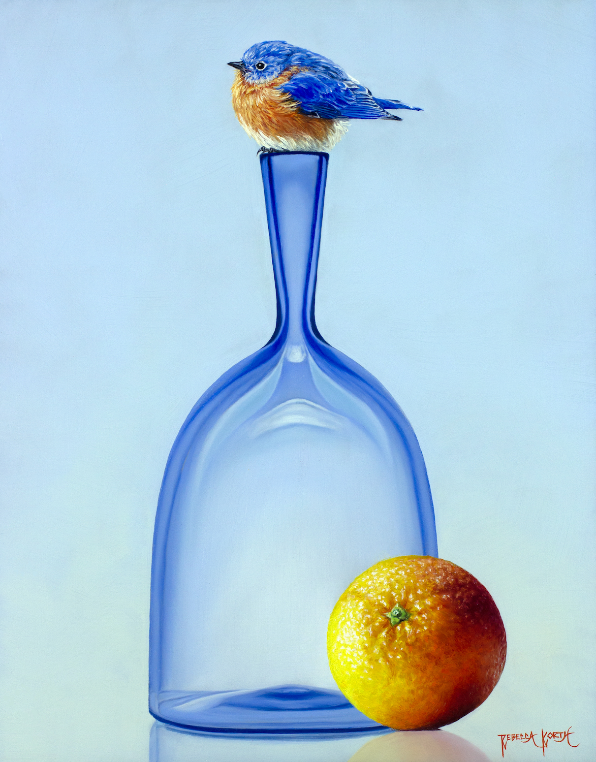 Image of Bluebird & Blue Bottle by Rebecca Korth