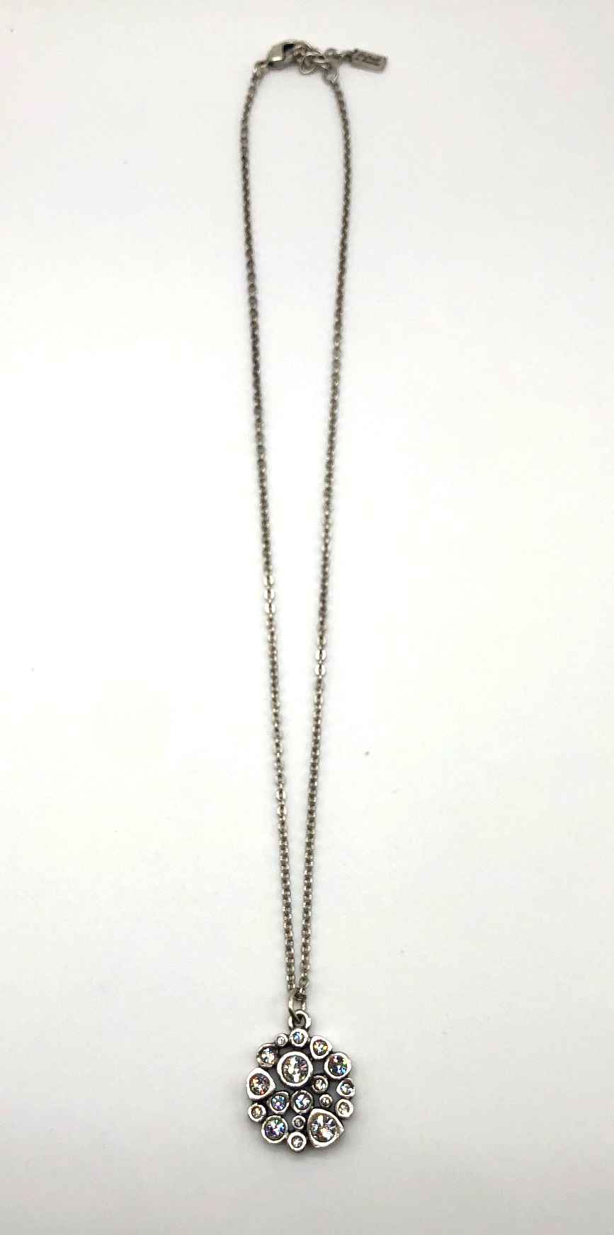 Image 1 for Popcorn Necklace in Silver, All Crystal Popcorn Necklace in Silver, All Crystal