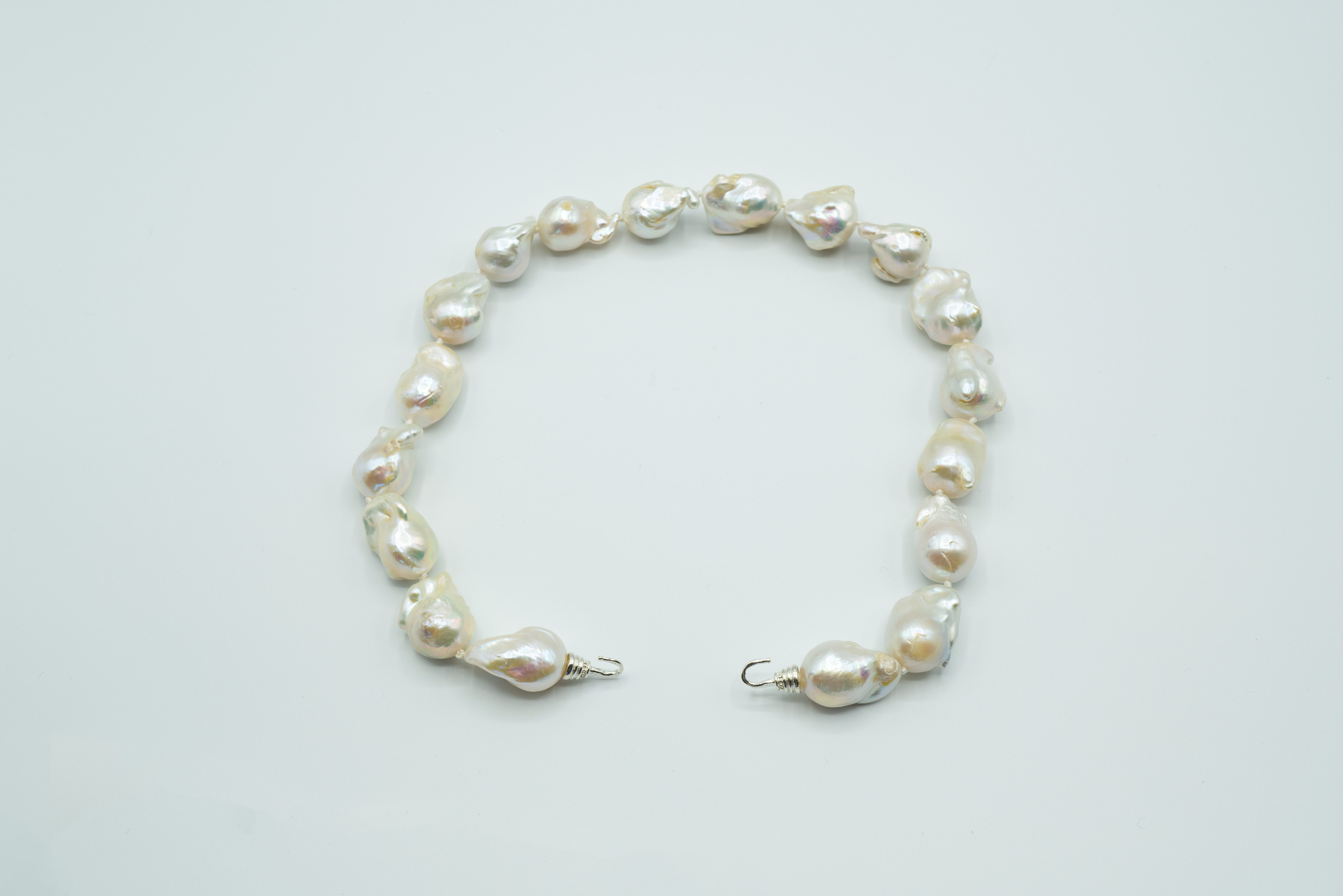 Jumbo Baroque Drop Shape Pearls with Sterling Hooks. Refinded Freshwater Vultivation