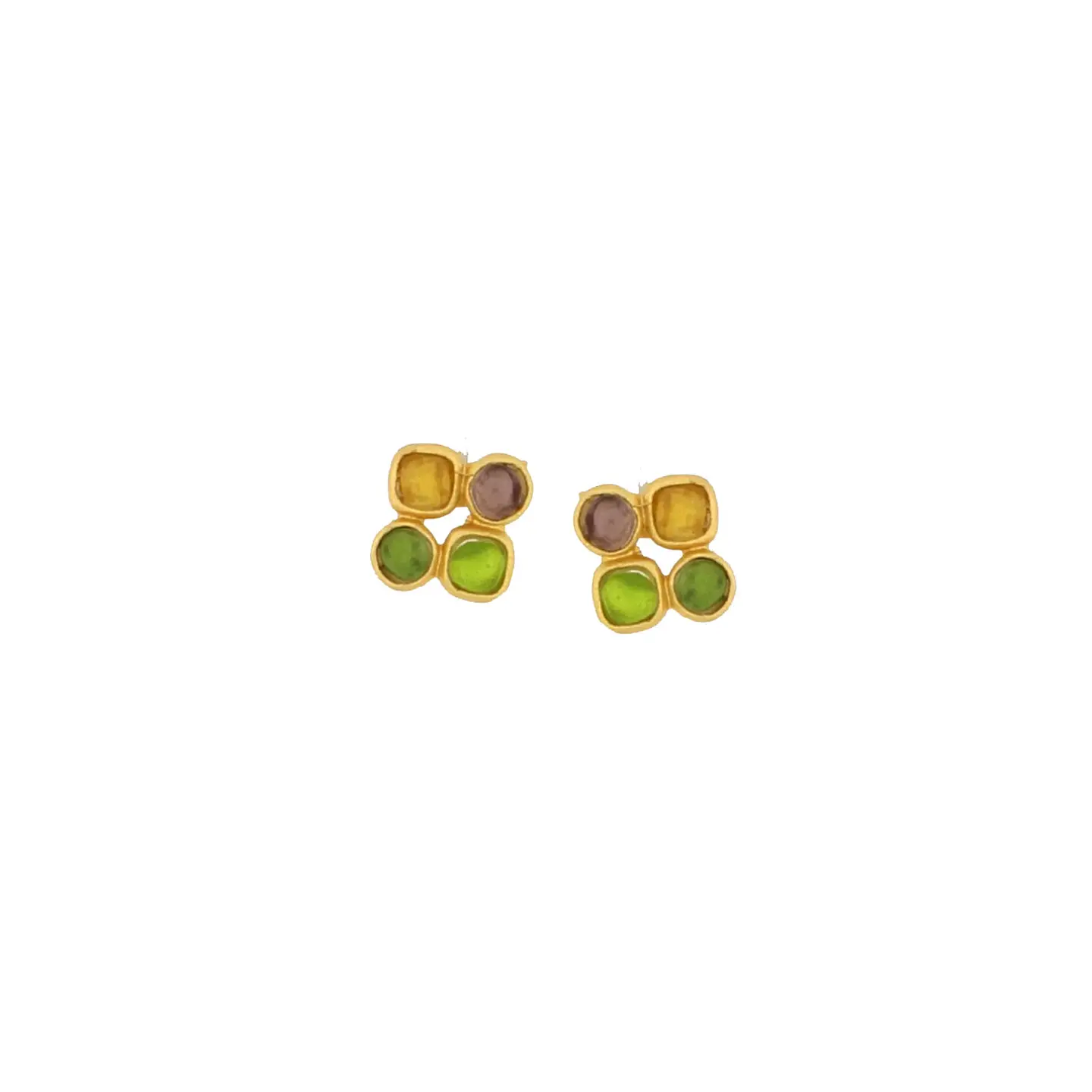Image of Droplet Post Earrings in Multi by Michael Vincent Michaud