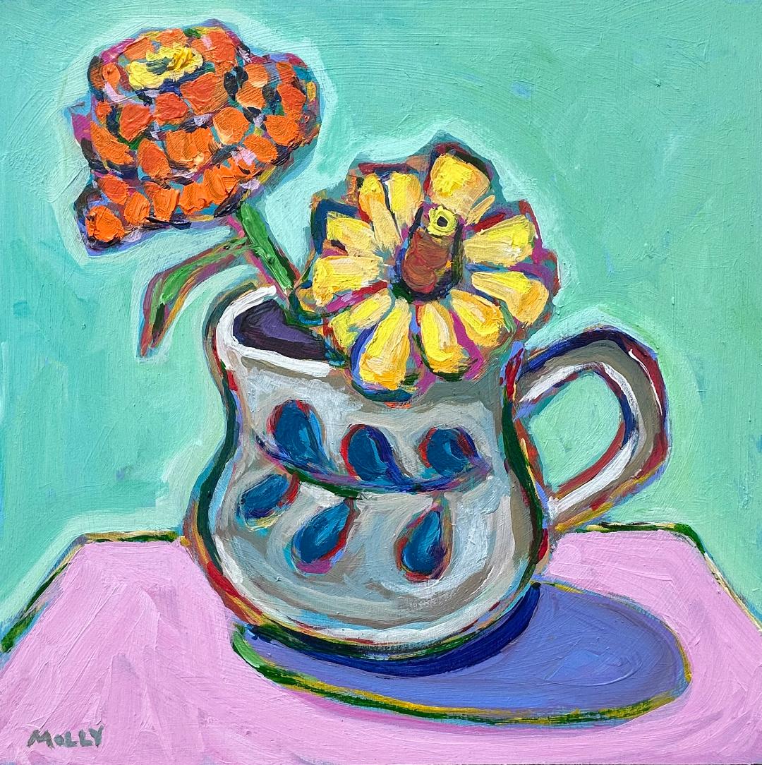 Image of Zinnia in a Mug by Molly Krolczyk