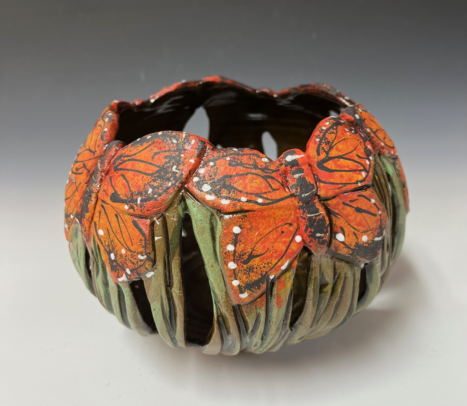 Image of Butterfly Rim Candlebowl by Nancy Briggs
