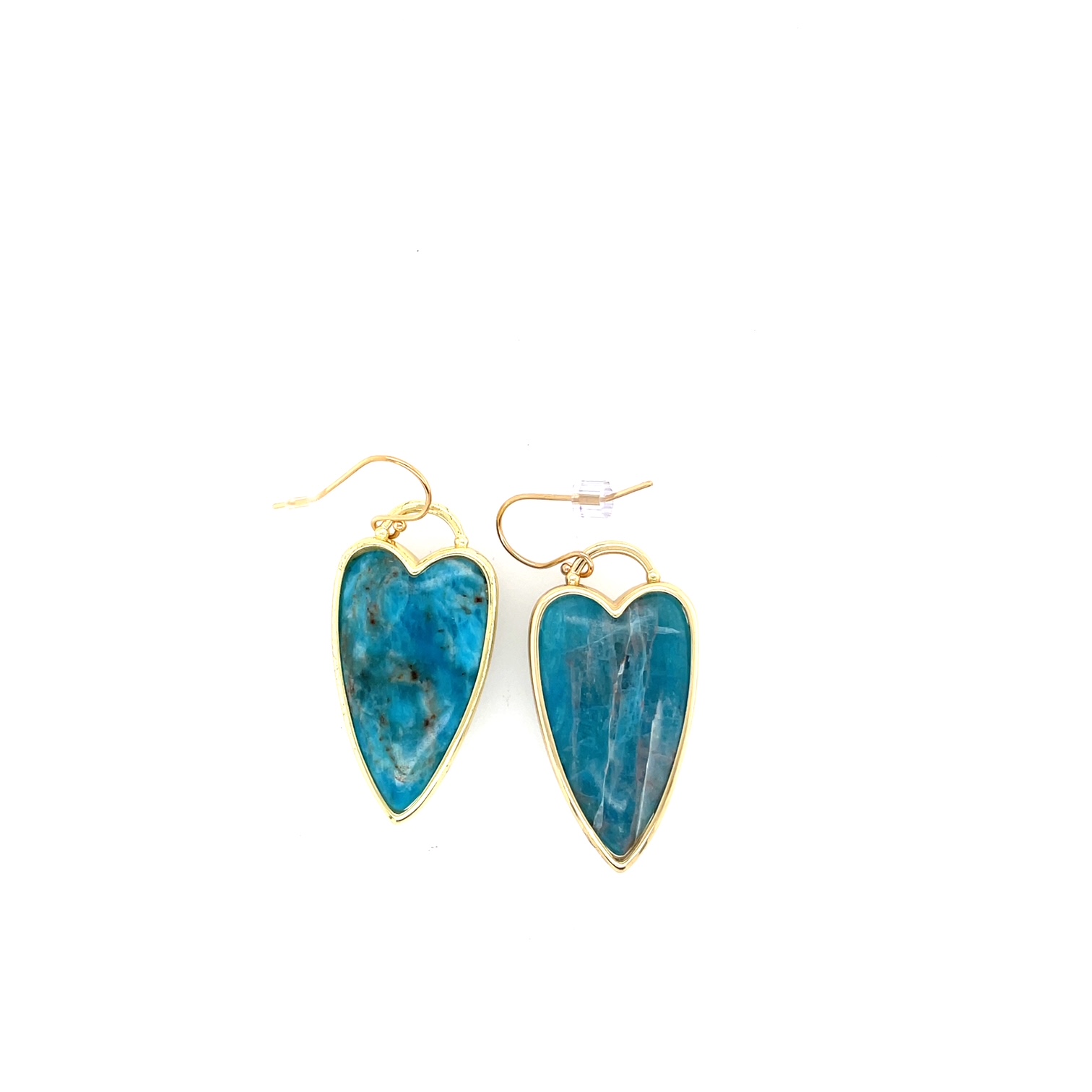 Image of Blue Jasper Heart Pendant Earrings by  RACH B Jewelry