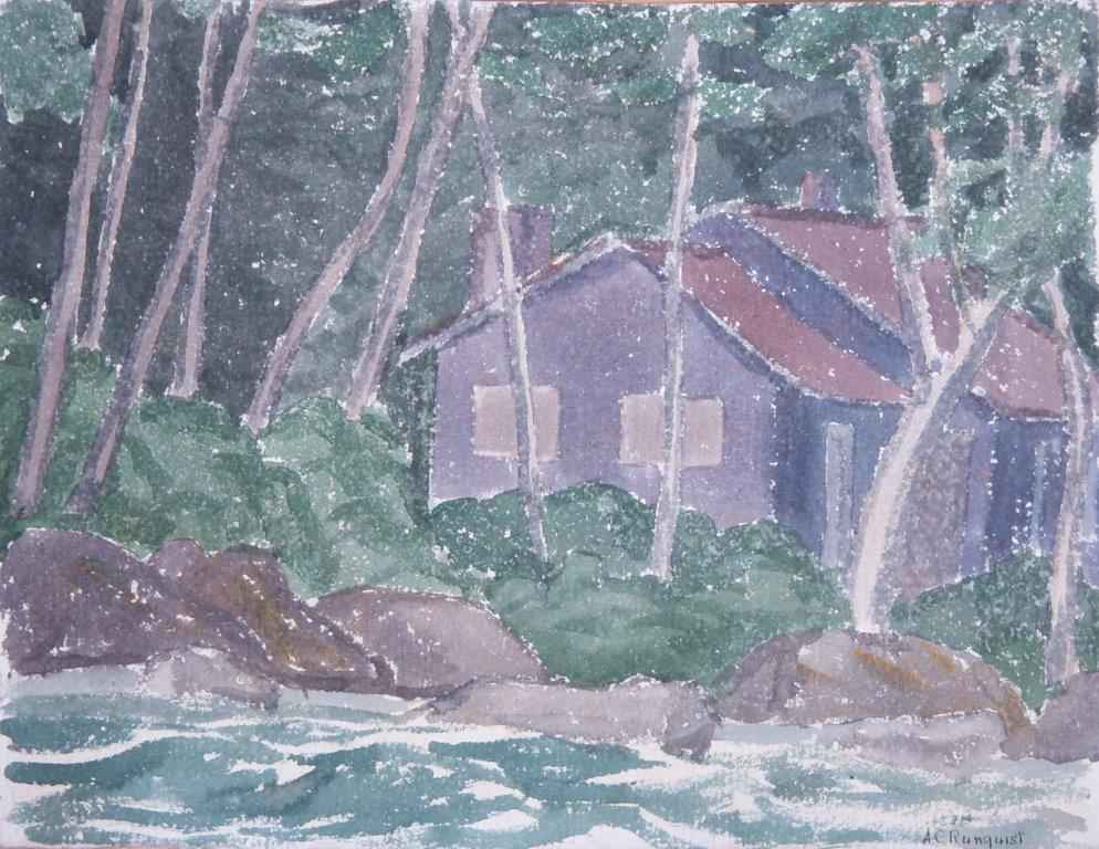 Cabin in the Woods by  Albert Clarence Runquist - Masterpiece Online