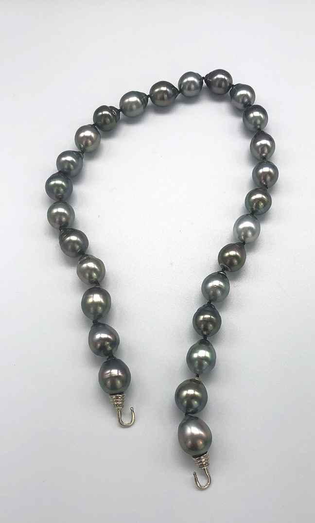 MAB 21-0110 Baroque High Luster Tahitian Pearls with Sterling Hooks