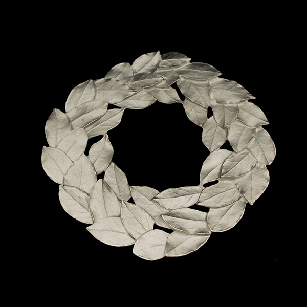 Image of Bay Leaf Wreath Trivet, Pewter by  Table Art