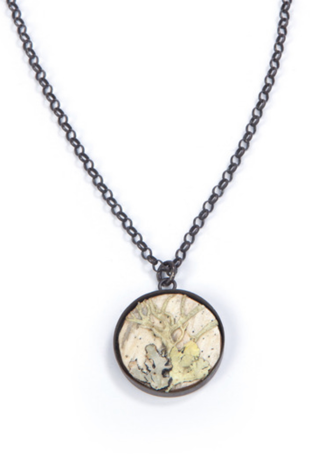 Calder Collection Lichen Bezel Necklace