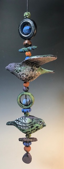 Two Bird Hanging Totem