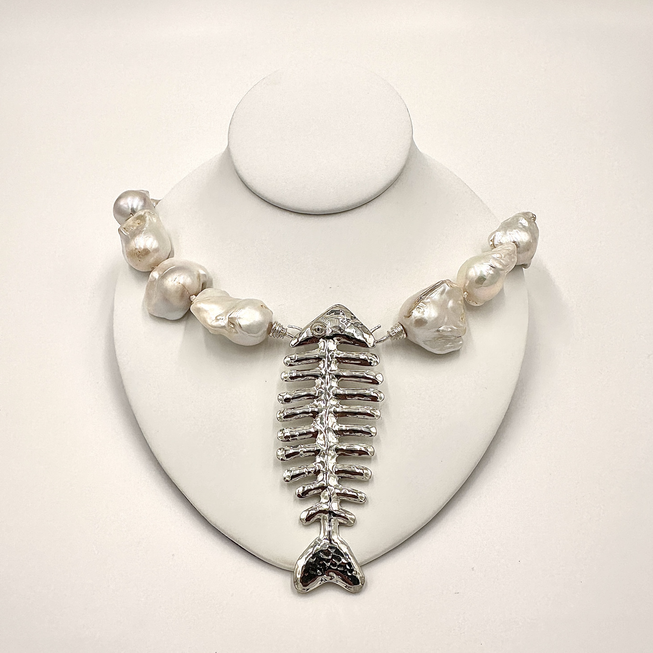 Image 2 for Giant Fish Centerpiece with Sterling Silver Lacquer