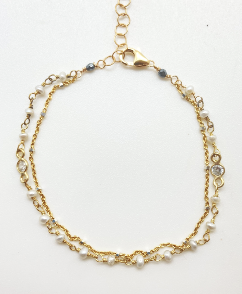 Image of Liko Pearl and Gemstone Bracelet by  Maui Mari