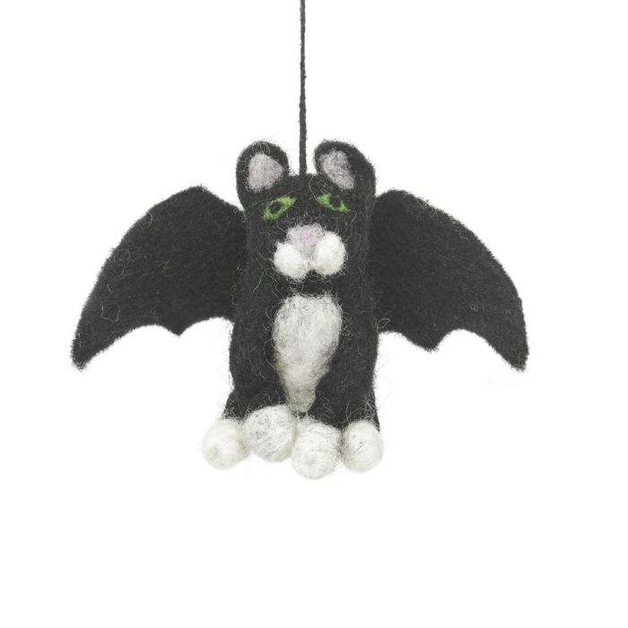 Batty Catty - Handmade Felt Ornament
