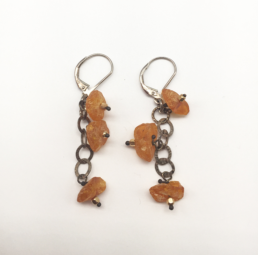 Image 1 for Yellow Stone Dangle Earrings Yellow Stone Dangle Earrings