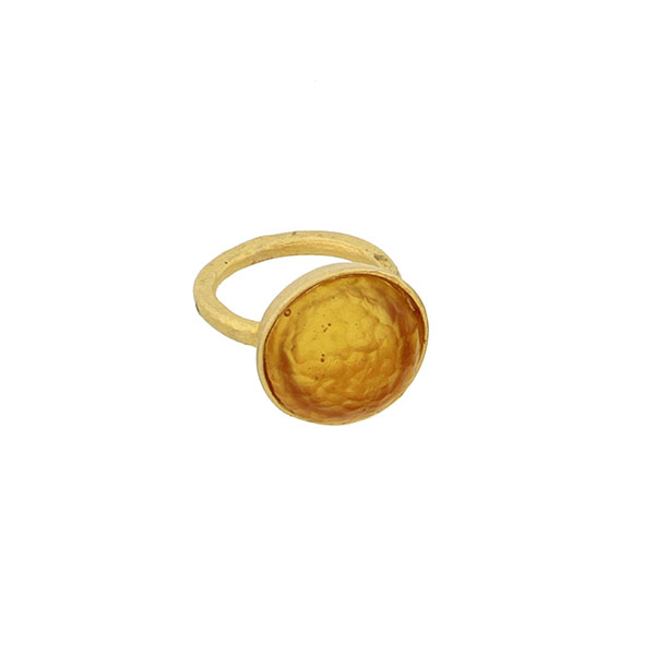 Bubble Ring in Amber - Size 5