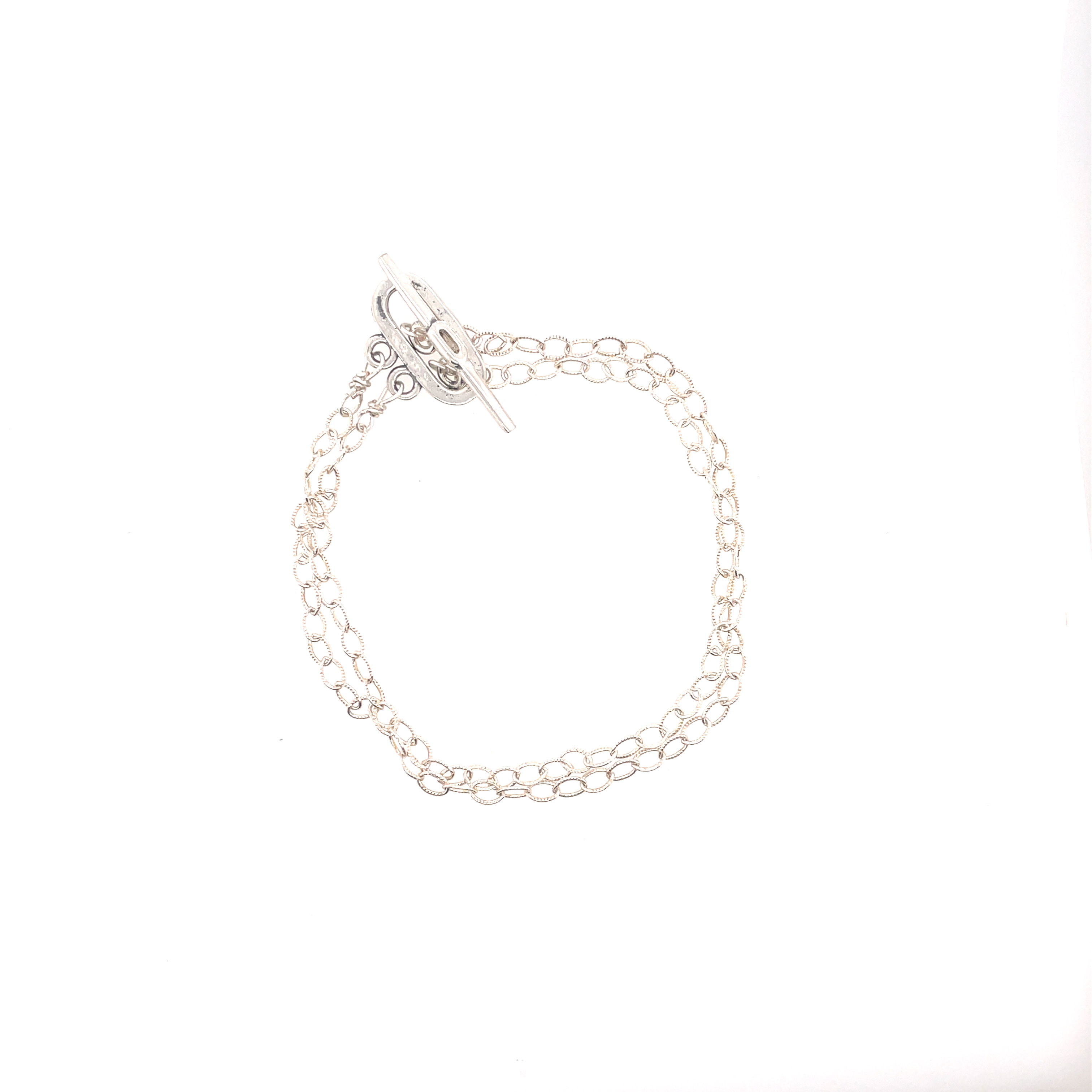 Double Layer Toggle Chain Bracelet - Sterling